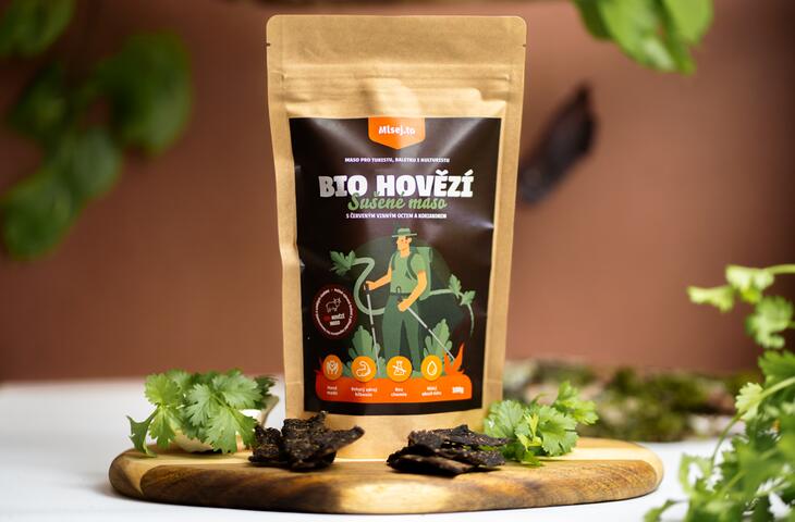 BIO hovězí sušené maso s koriandrem