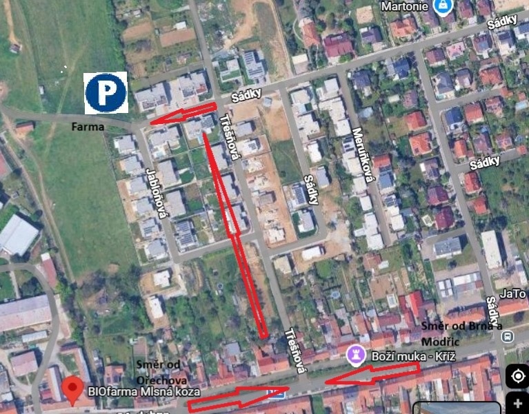 Mapa farmy Mlsná koza